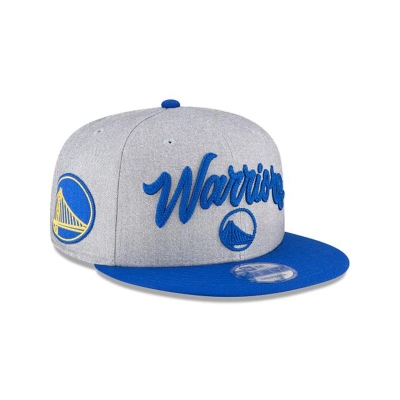 Grey Golden State Warriors Hat - New Era NBA Official NBA Draft 9FIFTY Snapback Caps USA1625793